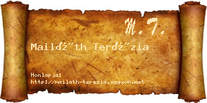 Mailáth Terézia névjegykártya